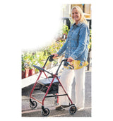 SureStep Walker – Lightweight Folding Rollator with Seat & Storage Basket