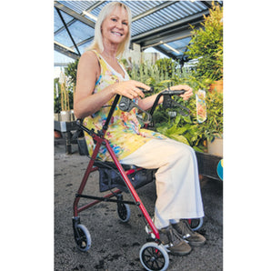 SureStep Walker – Lightweight Folding Rollator with Seat & Storage Basket
